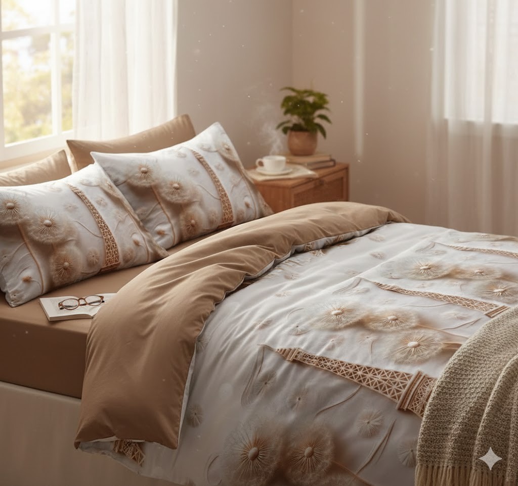Lenjerie Pat Dublu Cu Elastic Bumbac Satinat - 3 Bucati 219 Lei - Gri Paris - imagine 7