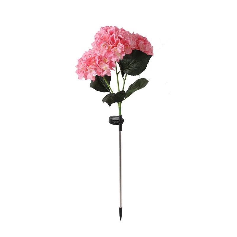 Set 2 Lampi Solare Decorative Tip Hortensie Roz – Iluminare LED, Design Realist si Functionare Automata - imagine 4