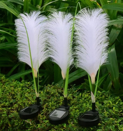 Set 2 Lampi Solare Decorative Tip Iarba Pampas cu LED M374-22, 70cm, lumina calda, Design Elegant si Functionare Automata - imagine 5