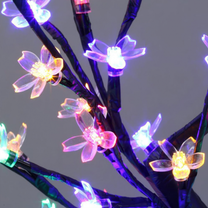 Set 2 Lampi Solare Decorative Tip Bonsai Decorativ cu LED , 60cm, Lumina Eleganta, Design Elegant si Functionare Automata - imagine 3