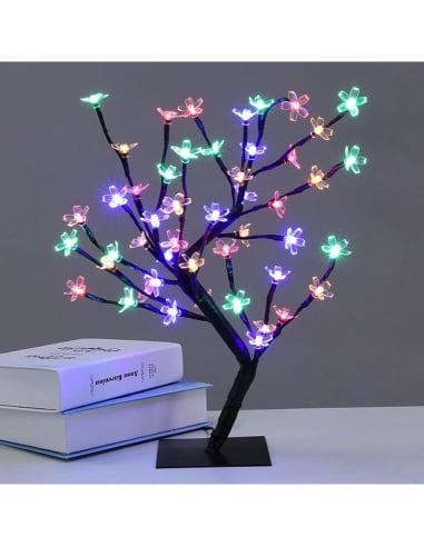Set 2 Lampi Solare Decorative Tip Bonsai Decorativ cu LED , 60cm, Lumina Eleganta, Design Elegant si Functionare Automata - imagine 5