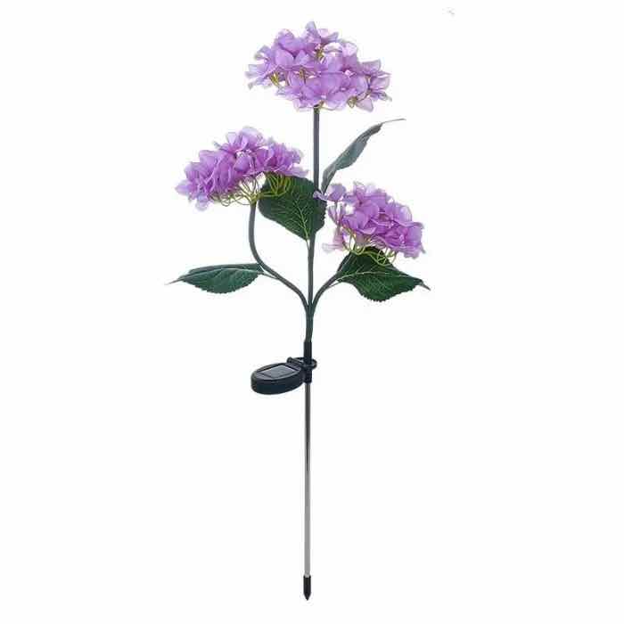 Set 2 Lampi Solare Decorative Tip Hortensie Mov – Iluminare LED, Design Realist si Functionare Automata - imagine 3