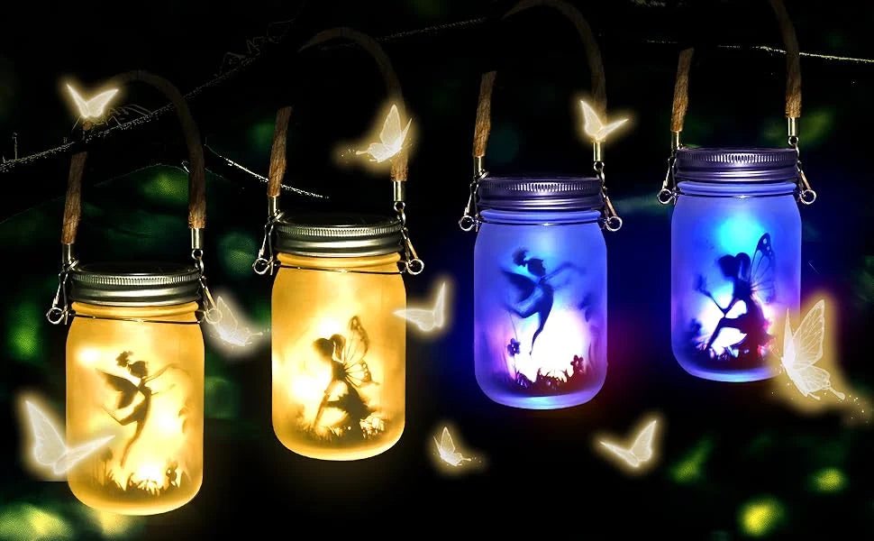 Decoratiuni Solare cu Zane LED – Set 2 Bucati, Lumina Calda, Decor Ambient - imagine 3