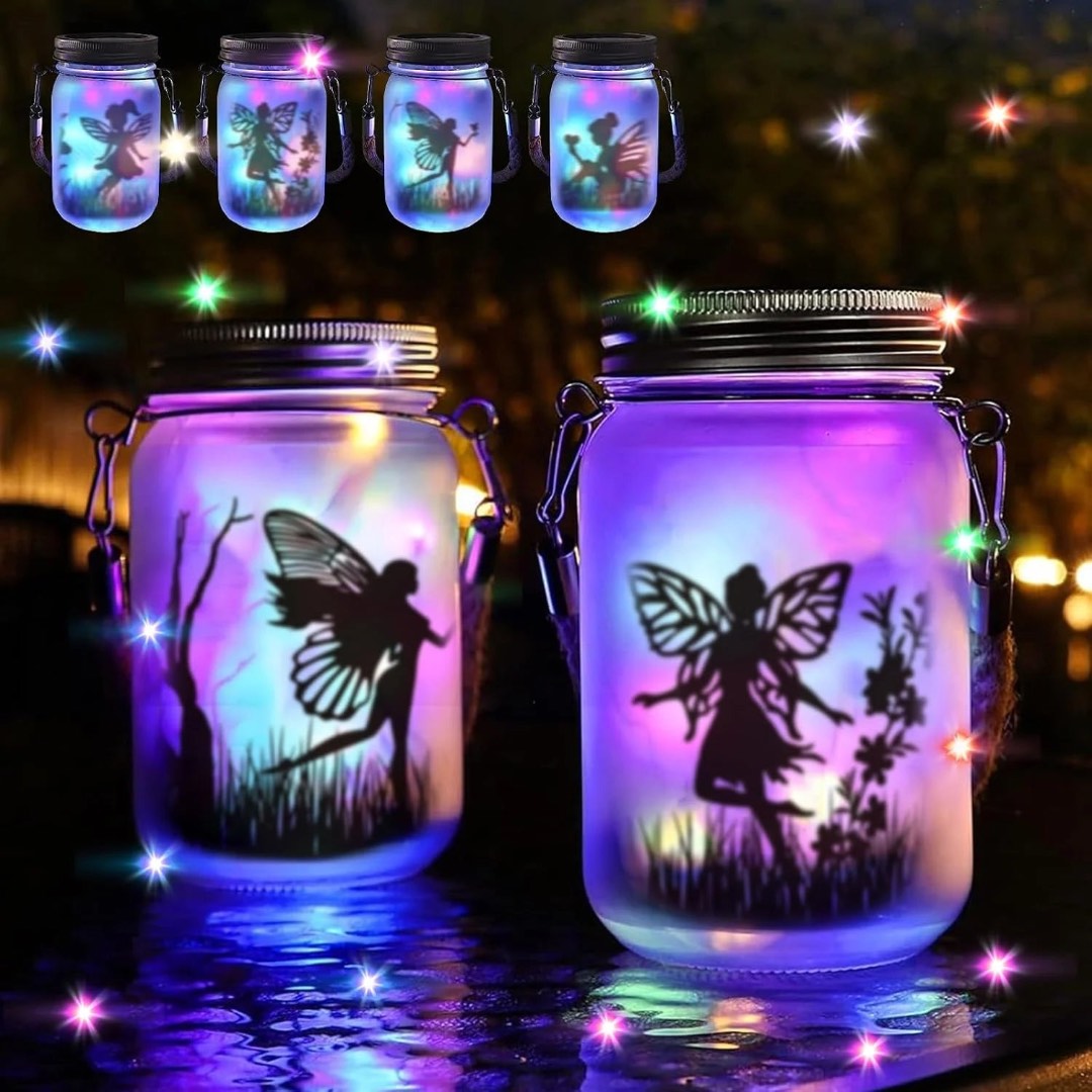 Decoratiuni Solare cu Zane LED – Set 2 Bucati, Lumina Colorata, Decor Ambient - imagine 5