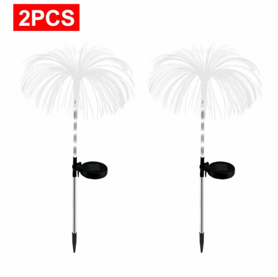 Set 2 Lampi Solare JellyFish cu Fibra Optica – Iluminare Multicolora pentru Decorative Exterior - imagine 9