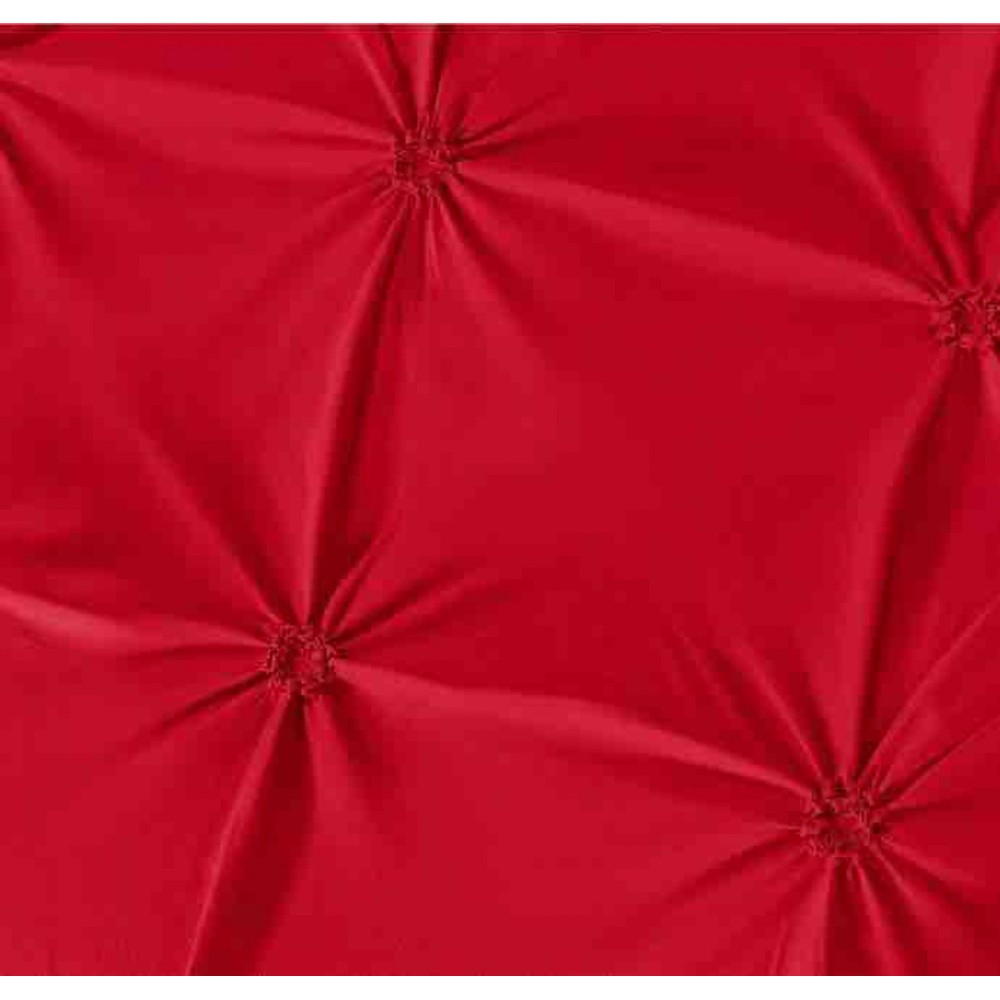 Lenjerie de Pat Premium, JOJO HOME, Finet cu Pliuri Brodate, 6 piese, cu ELASTIC, Nesifonabila si Durabila, Rosu - view 2