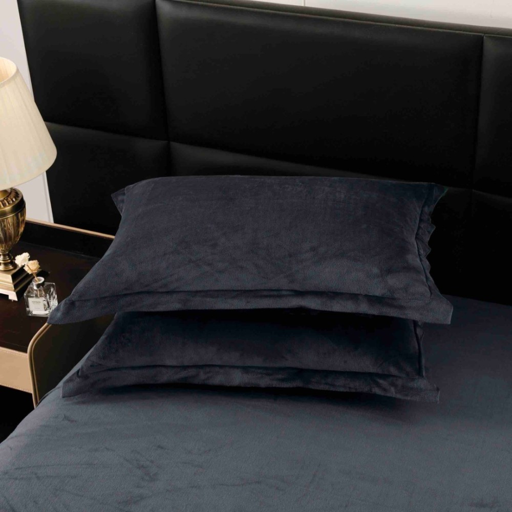 Lenjerie Luxury Pat Dublu, Jojo Home, ExtraPufoasa, din Blanita Artificiala tip Iepure, 6 piese, Antracit - view 7