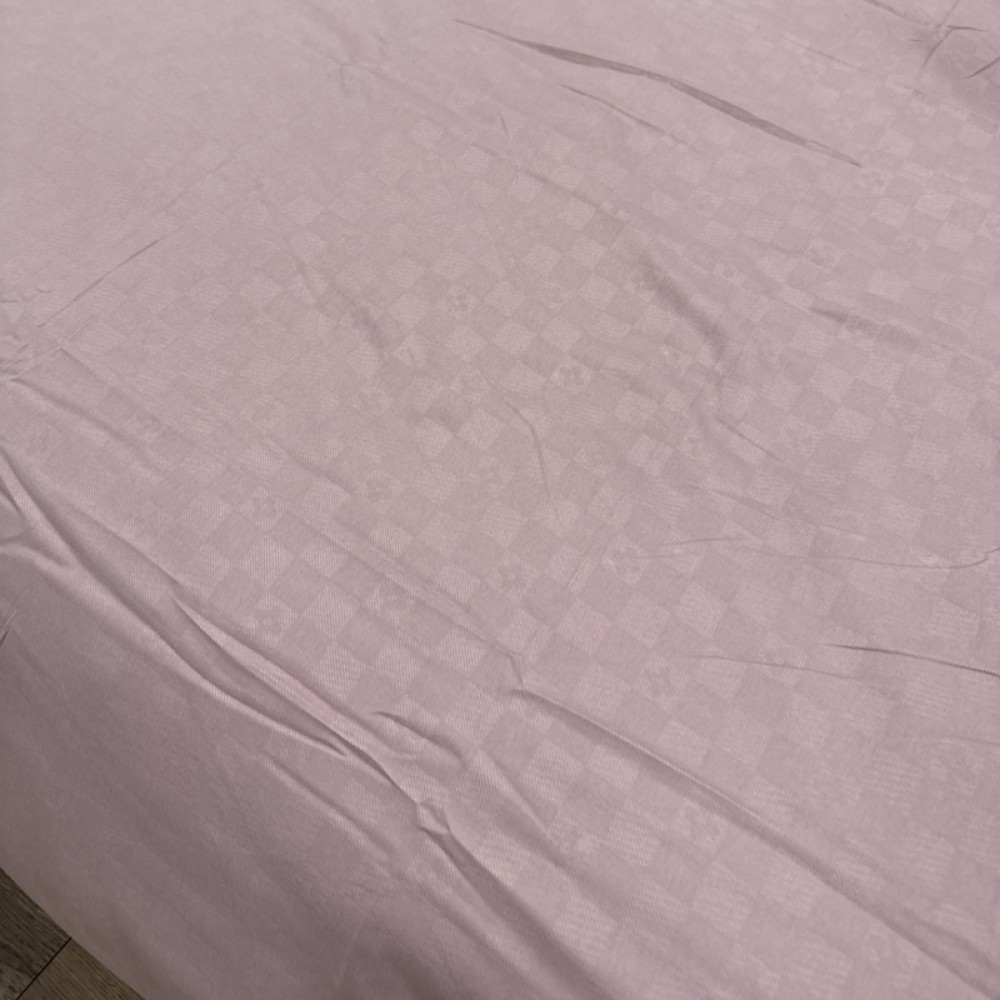 Lenjerie pat dublu cu Elastic, Damasc cu Patratele, 6 piese, Grena - view 14