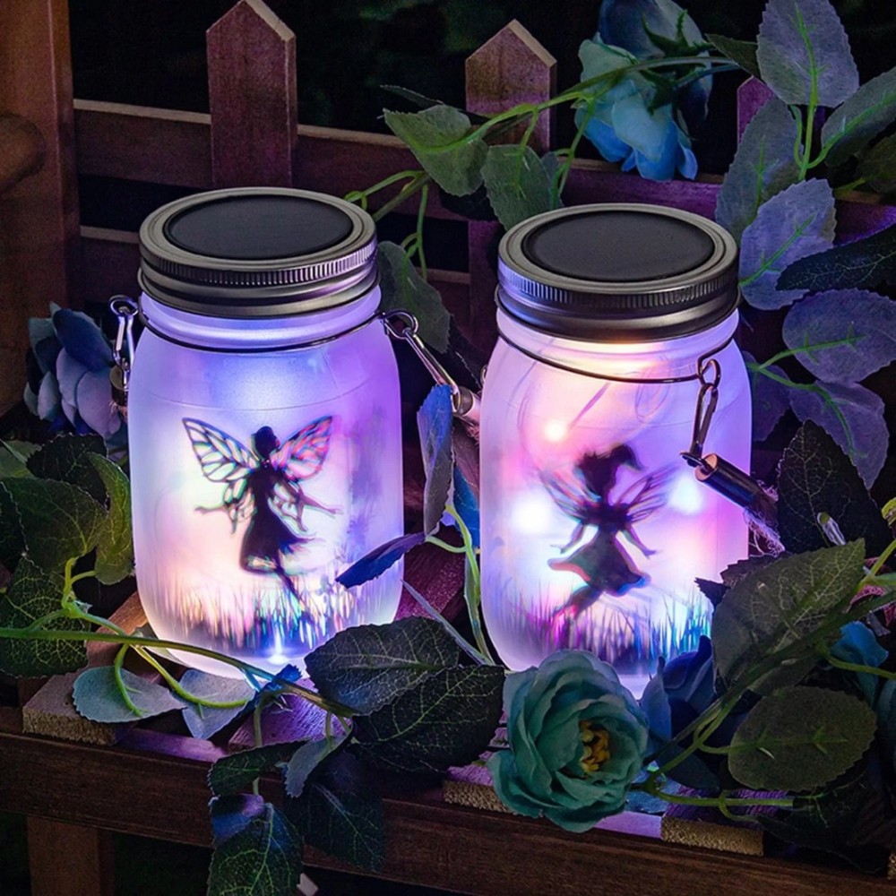 Decoratiuni Solare cu Zane LED – Set 2 Bucati, Lumina Colorata, Decor Ambient - view 2