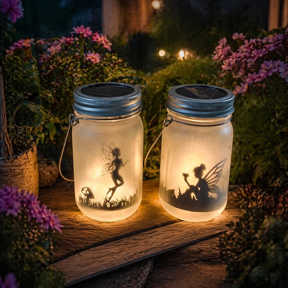 Decoratiuni Solare cu Zane LED – Set 2 Bucati, Lumina Calda, Decor Ambient - view 2
