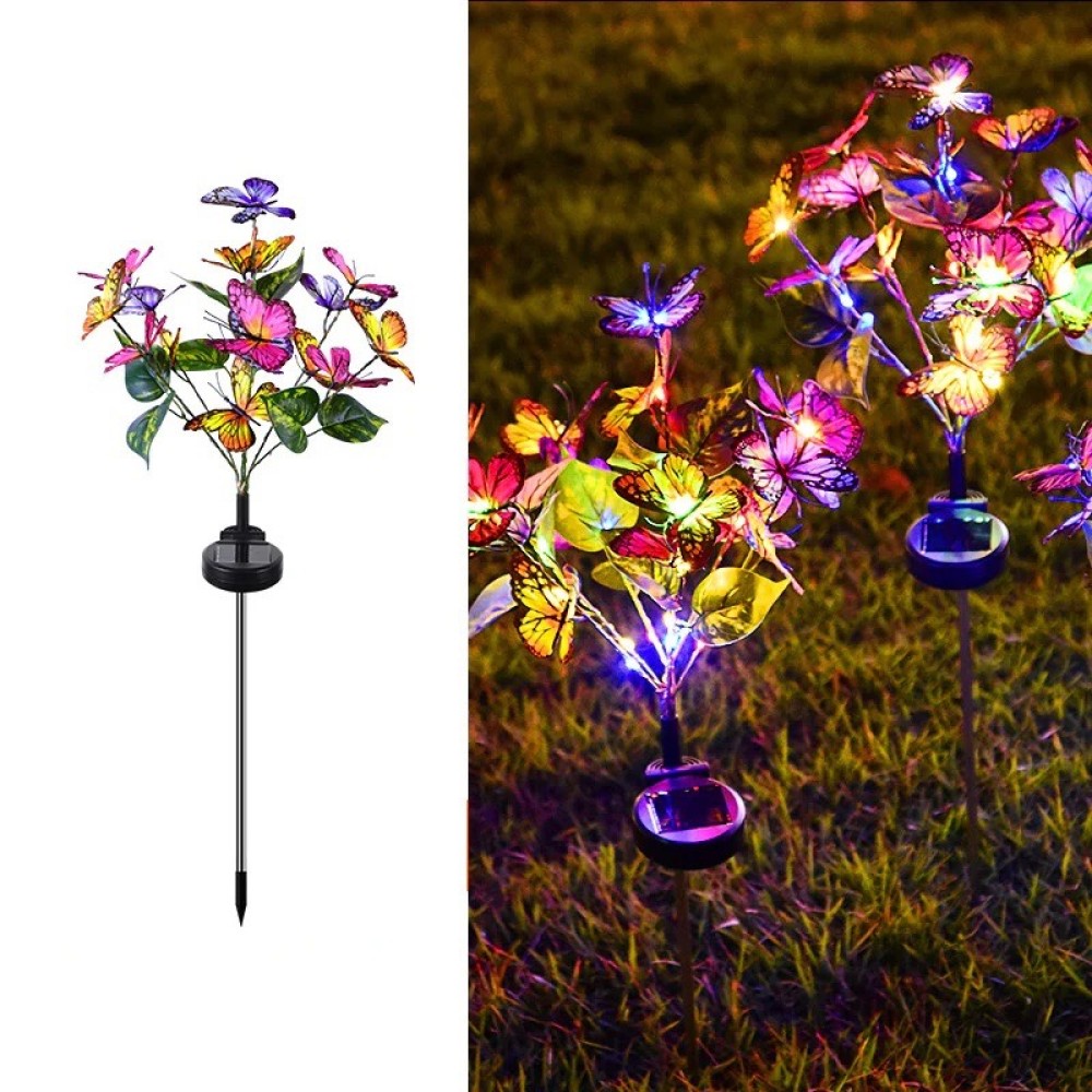 Set 2 Lampi Solare Decorative cu Fluturasi – Iluminare LED, Efect Feeric si Functionare Automata - view 2