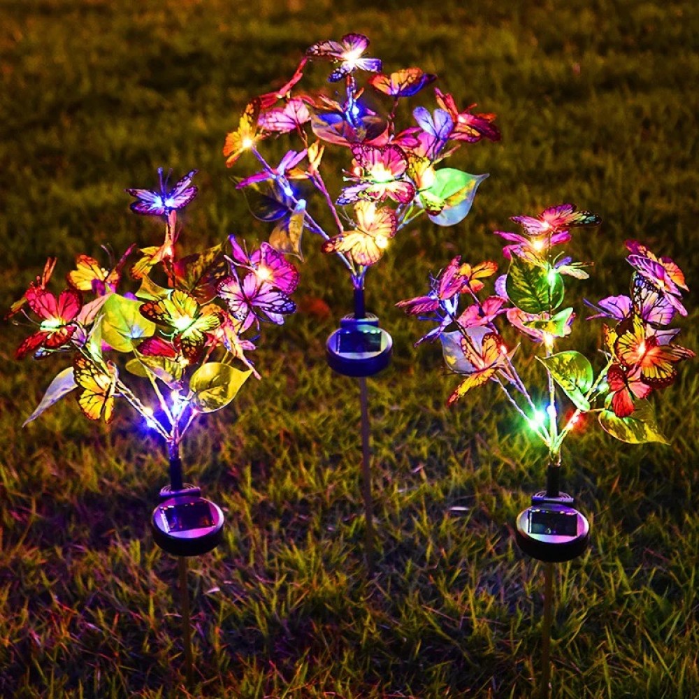 Set 2 Lampi Solare Decorative cu Fluturasi – Iluminare LED, Efect Feeric si Functionare Automata - view 5