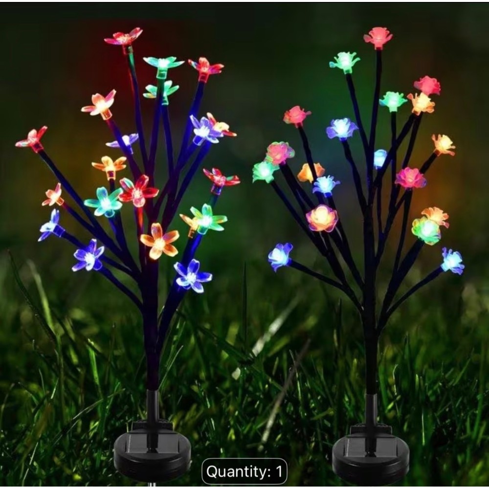 Set 2 Lampi Solare Decorative Tip Bonsai Decorativ cu LED , 60cm, Lumina Eleganta, Design Elegant si Functionare Automata - view 9