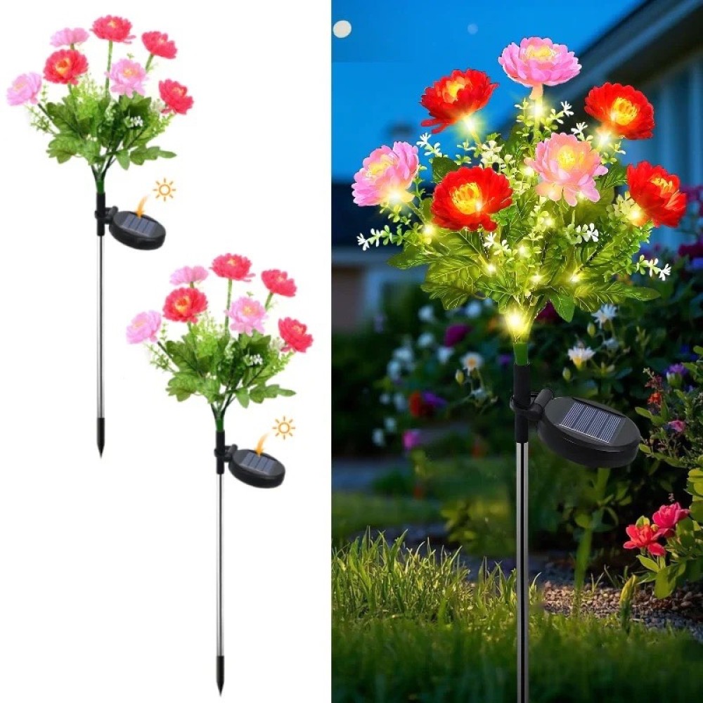 Set 2 Lampi Solare Decorative Tip Bujori – Iluminare LED, Design Elegant si Functionare Automata - view 2