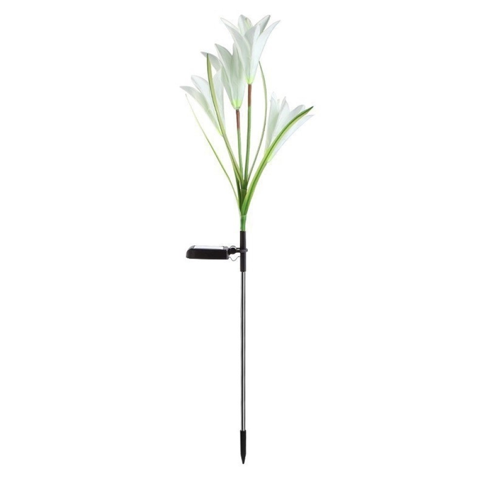 Set 2 Lampi Solare Decorative Tip Crini Albi cu LED M374-23, 70cm, Lumina Eleganta, Design Elegant si Functionare Automata - view 2