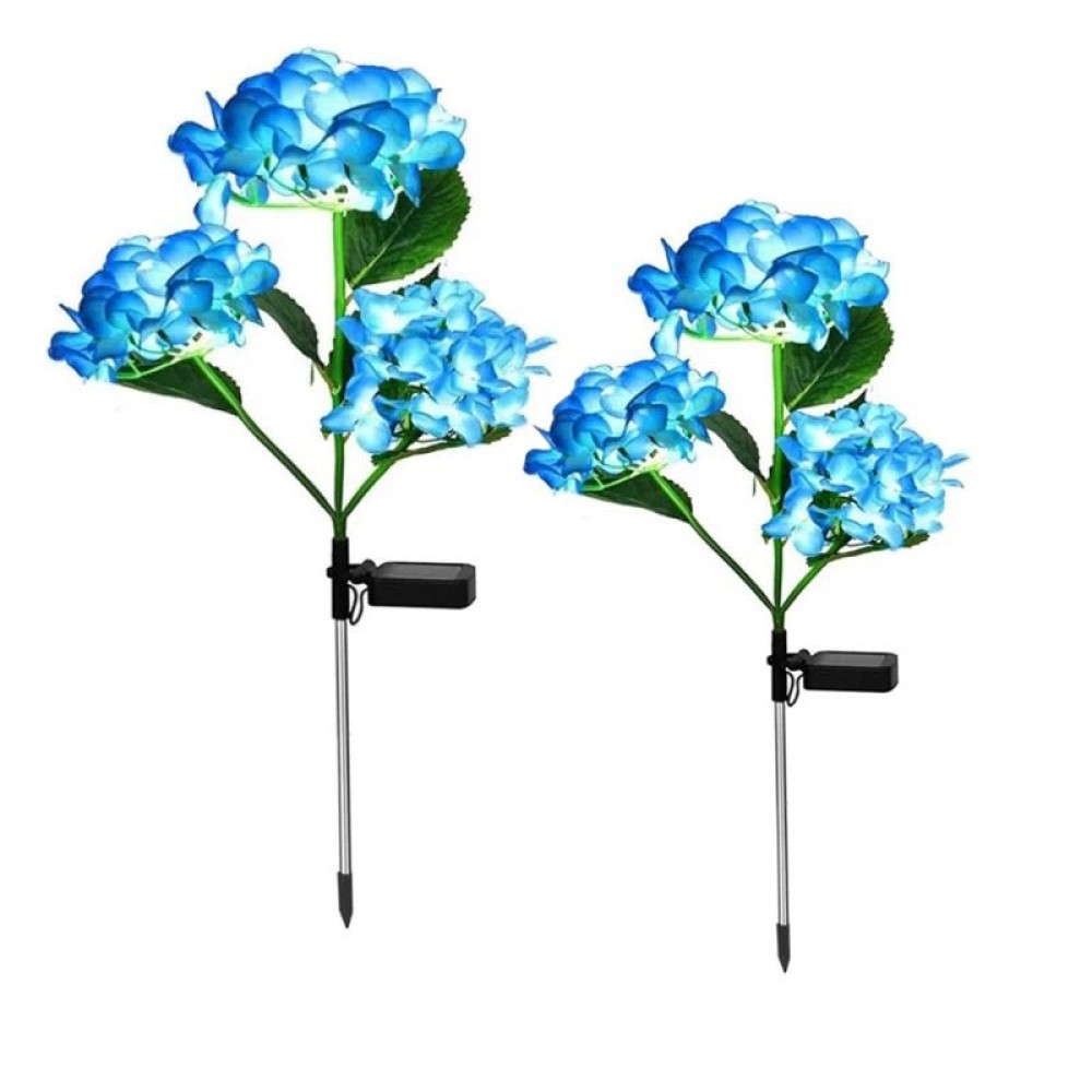 Set 2 Lampi Solare Decorative Tip Hortensie Albastra – Iluminare LED, Design Realist si Functionare Automata - view 4