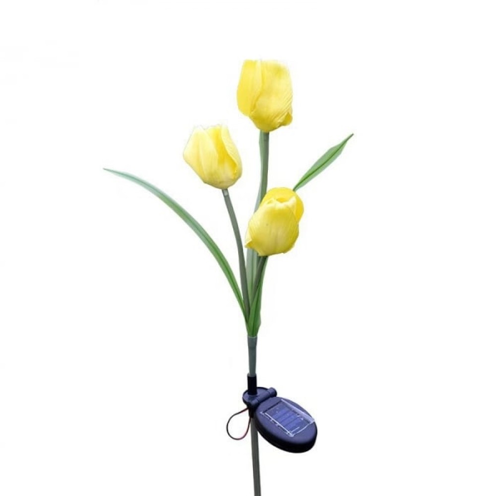 Set 2 Lampi Solare Decorative Tip Lalele Galbene cu LED M374-23, 70cm, Lumina Eleganta, Design Elegant si Functionare Automata - view 3