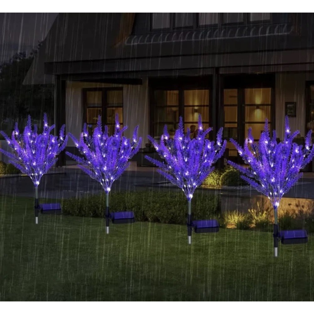 Set 2 Lampi Solare Decorative Tip Lavanda – Iluminare LED, Design Natural si Functionare Automata - view 6