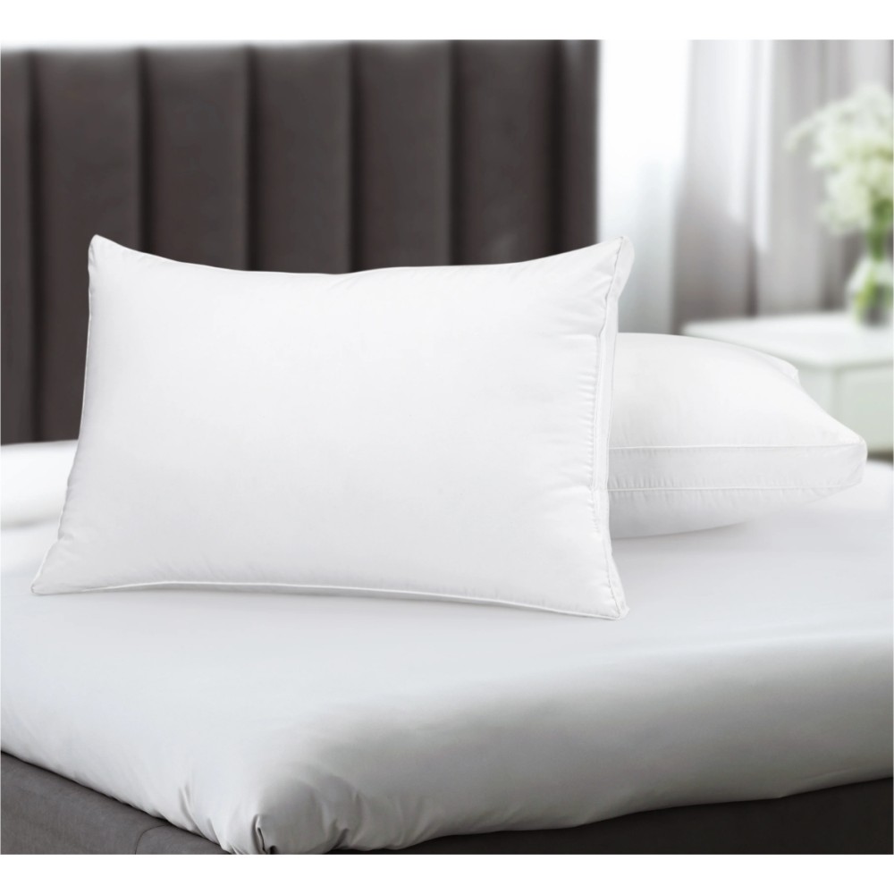 Set de 12 perne Hotel Luxury dreptunghiulare 50x70cm cu puf siliconizat, alb - 2