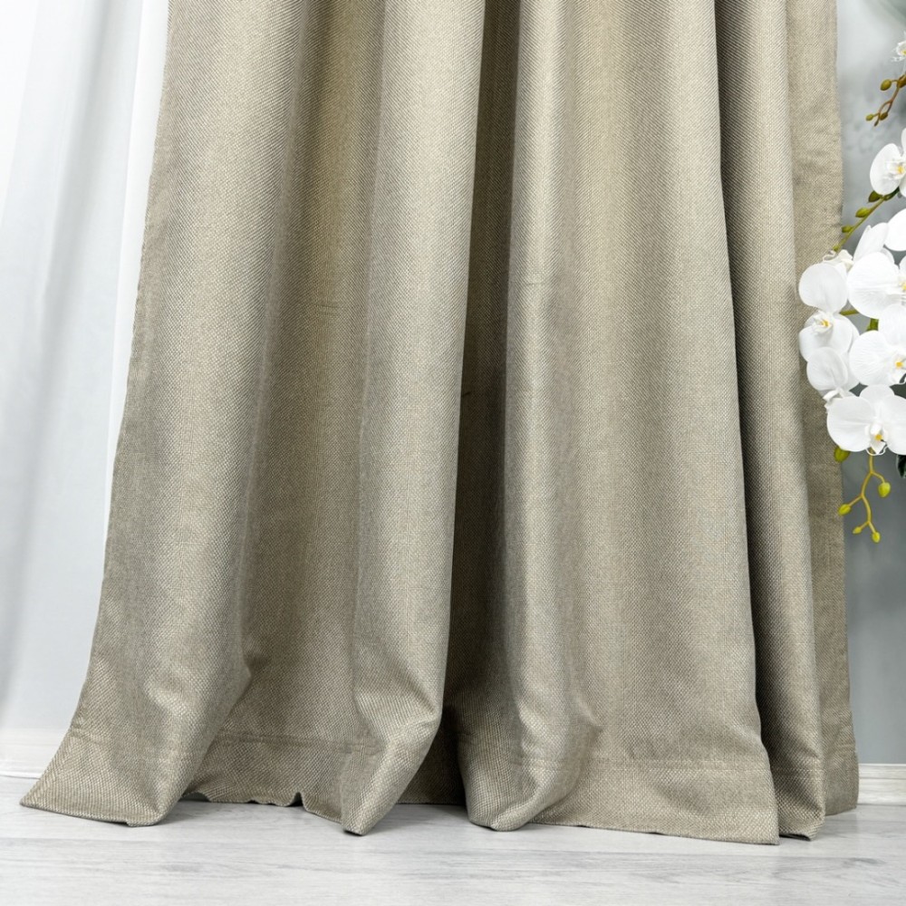 Draperie HoReCa TEXTURATA tip IN, 140cm latime x 260cm inaltime, cu TIV LAT, Bej – imagine 5