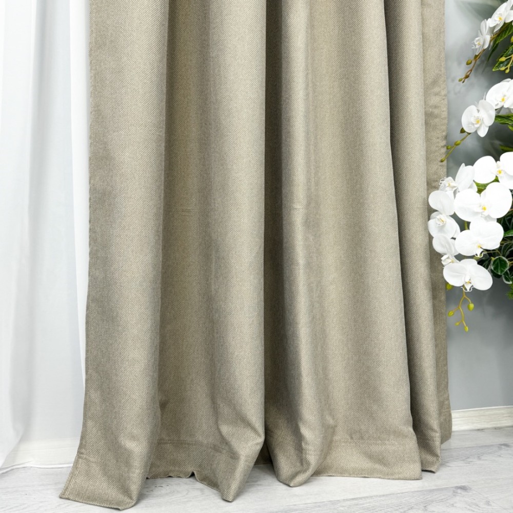 Draperie HoReCa TEXTURATA tip IN, 140cm latime x 260cm inaltime, cu TIV LAT, Bej – imagine 6
