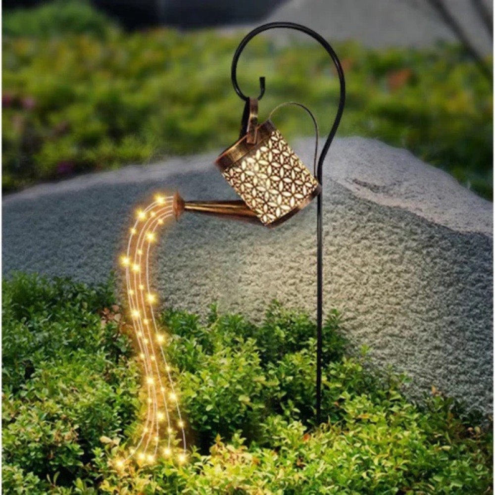 Lampa Solara LED Tip Stropitoare cu Stele, Fier Forjat, Design Retro, Proiectie Lumina Calda, IP65, 80 cm — imaginea 2