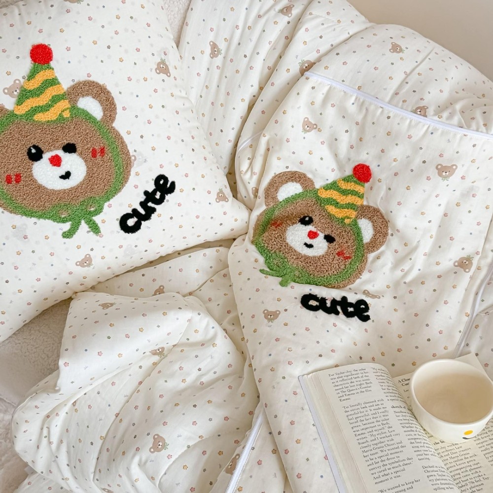 PiloPerna 2 in 1 – Pilota Transformabila in Perna pentru Copii, 100x145cm, 100% Bumbac, Cute Bear — imaginea 3