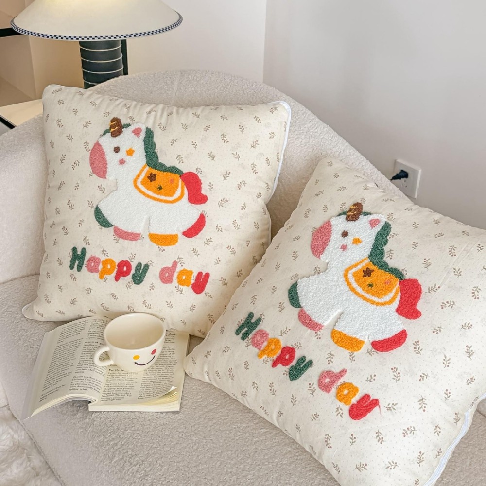 PiloPerna 2 in 1 – Pilota Transformabila in Perna pentru Copii, 100x145cm, 100% Bumbac, Happy Day — imaginea 4