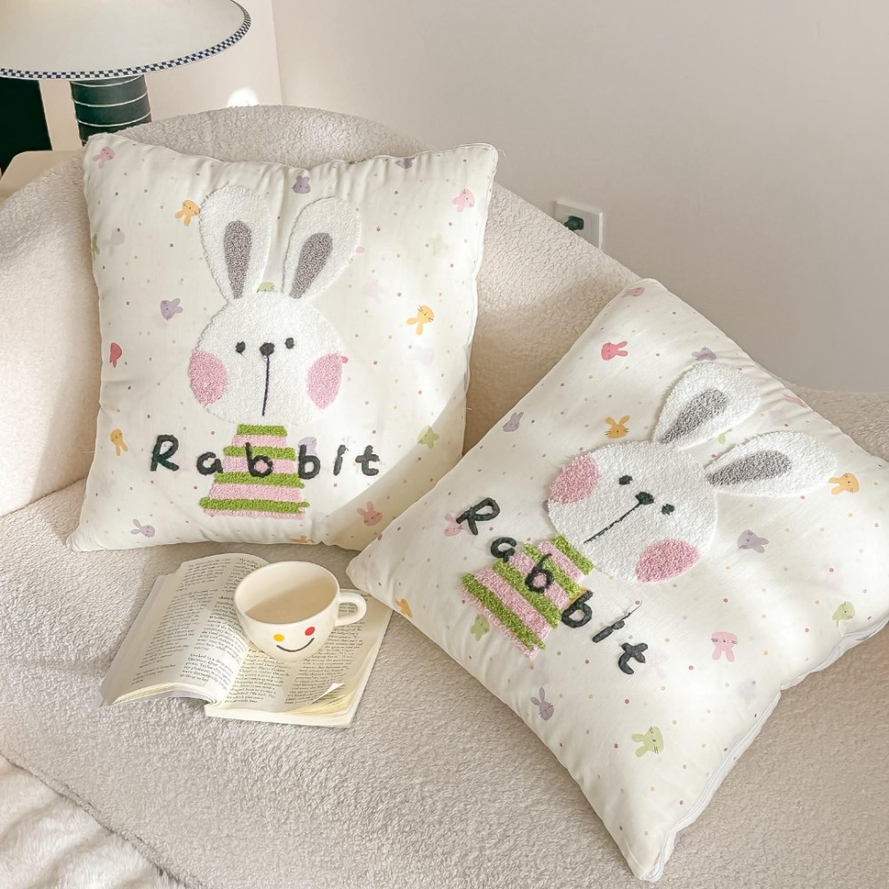PiloPerna 2 in 1 – Pilota Transformabila in Perna pentru Copii, 150x200cm, 100% Bumbac, Rabbit — imaginea 5