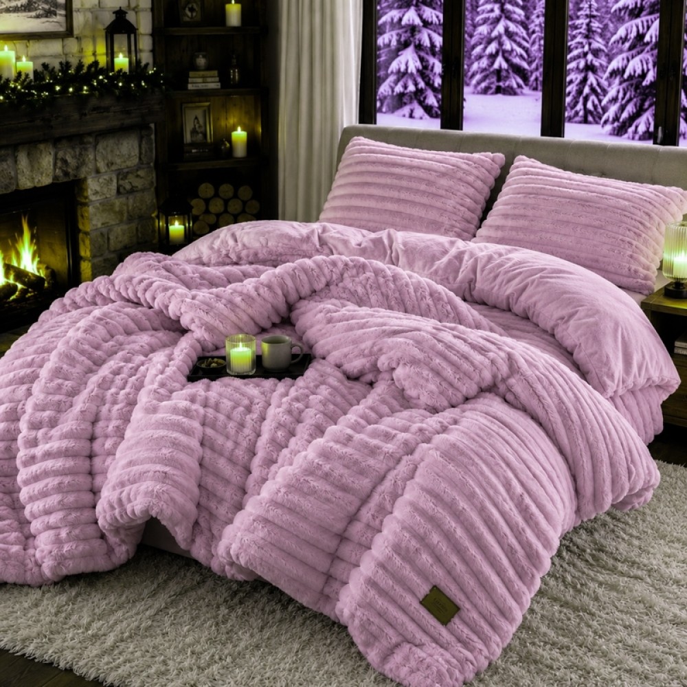 Lenjerie Deluxe, 4 Piese, Blanita Shorthair si CoCoLiNo, cu Elastic Perimetral, Lila — imaginea 2
