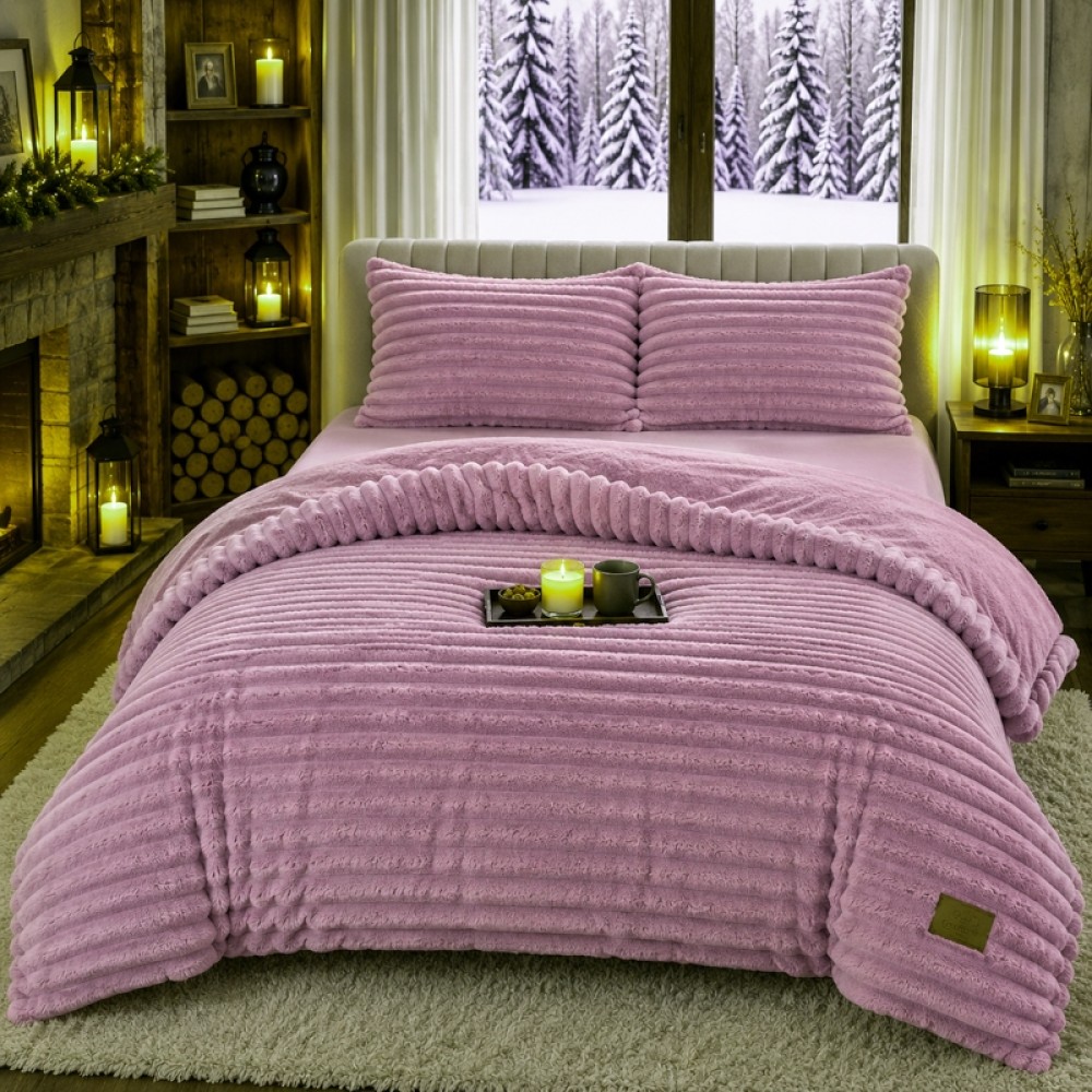Lenjerie Deluxe, 4 Piese, Blanita Shorthair si CoCoLiNo, cu Elastic Perimetral, Lila — imaginea 3