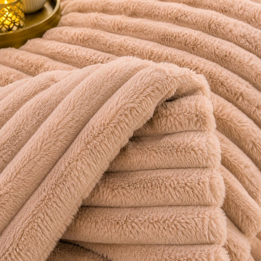 Lenjerie Deluxe, 4 Piese, Blanita Shorthair si CoCoLiNo, cu Elastic Perimetral, Bej — imaginea 3