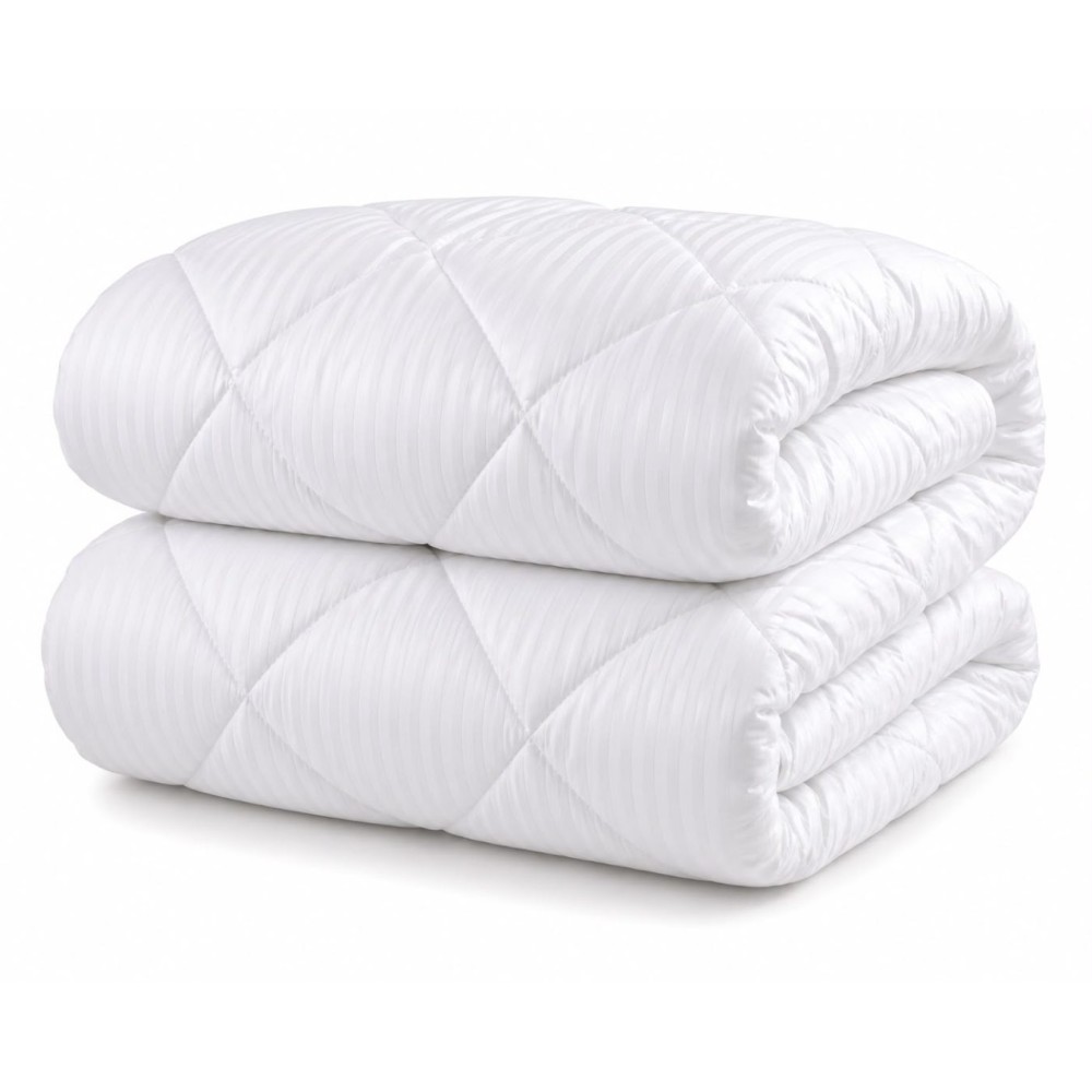 Set Pilota + 2 Perne tip DAMASC alb, PREMIUM, 200x220cm, 250 gr/m, Fabricat in Romania — imaginea 2