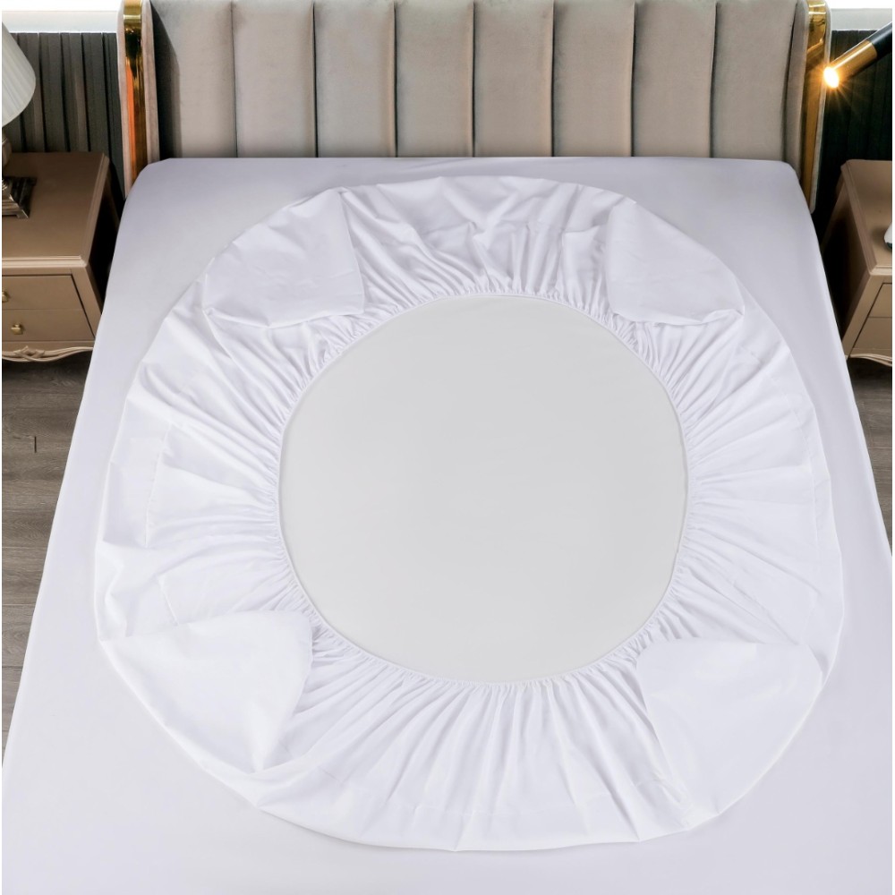 Husa de Pat Impermeabila, Jojo Home, 90x200cm, Fata de Perna 50x70cm, Alb — imaginea 3