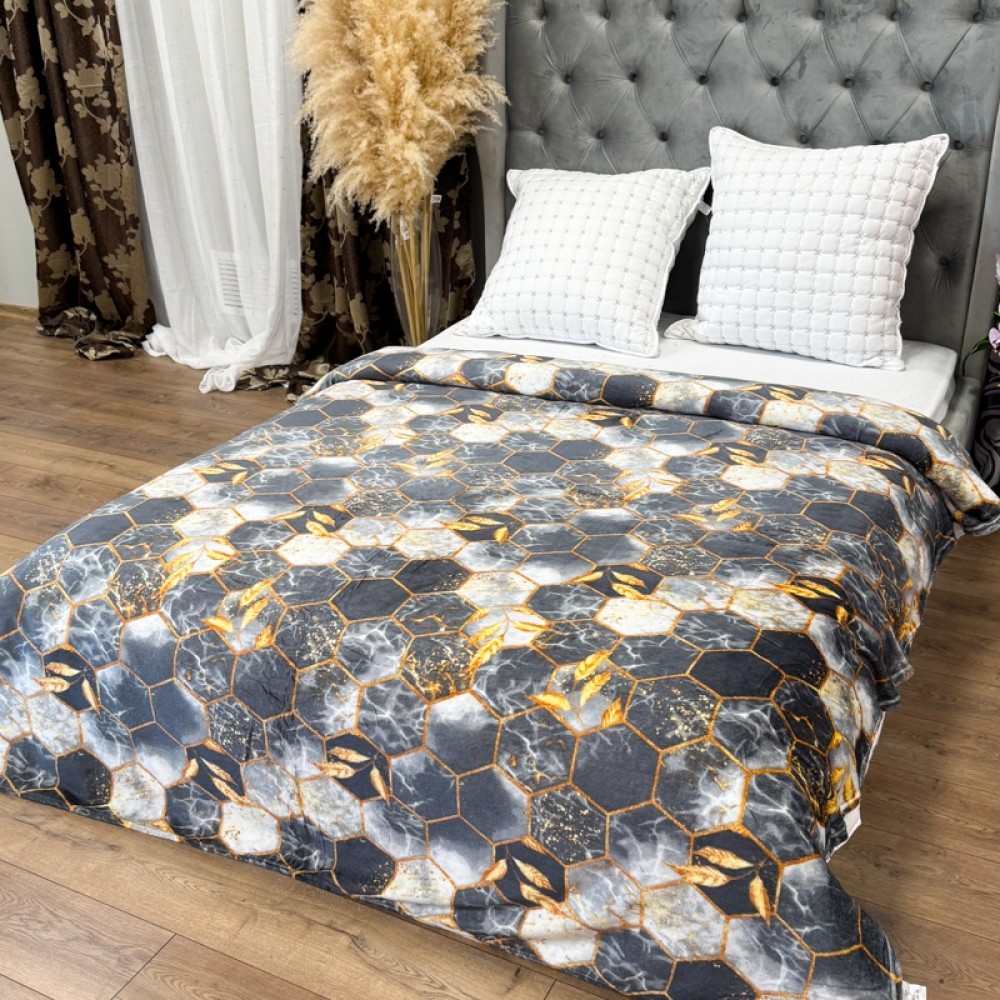 Patura Super Soft Cocolino, 200x230 cm – Rasfat absolut in zilele reci, Gri, fagure — imaginea 2