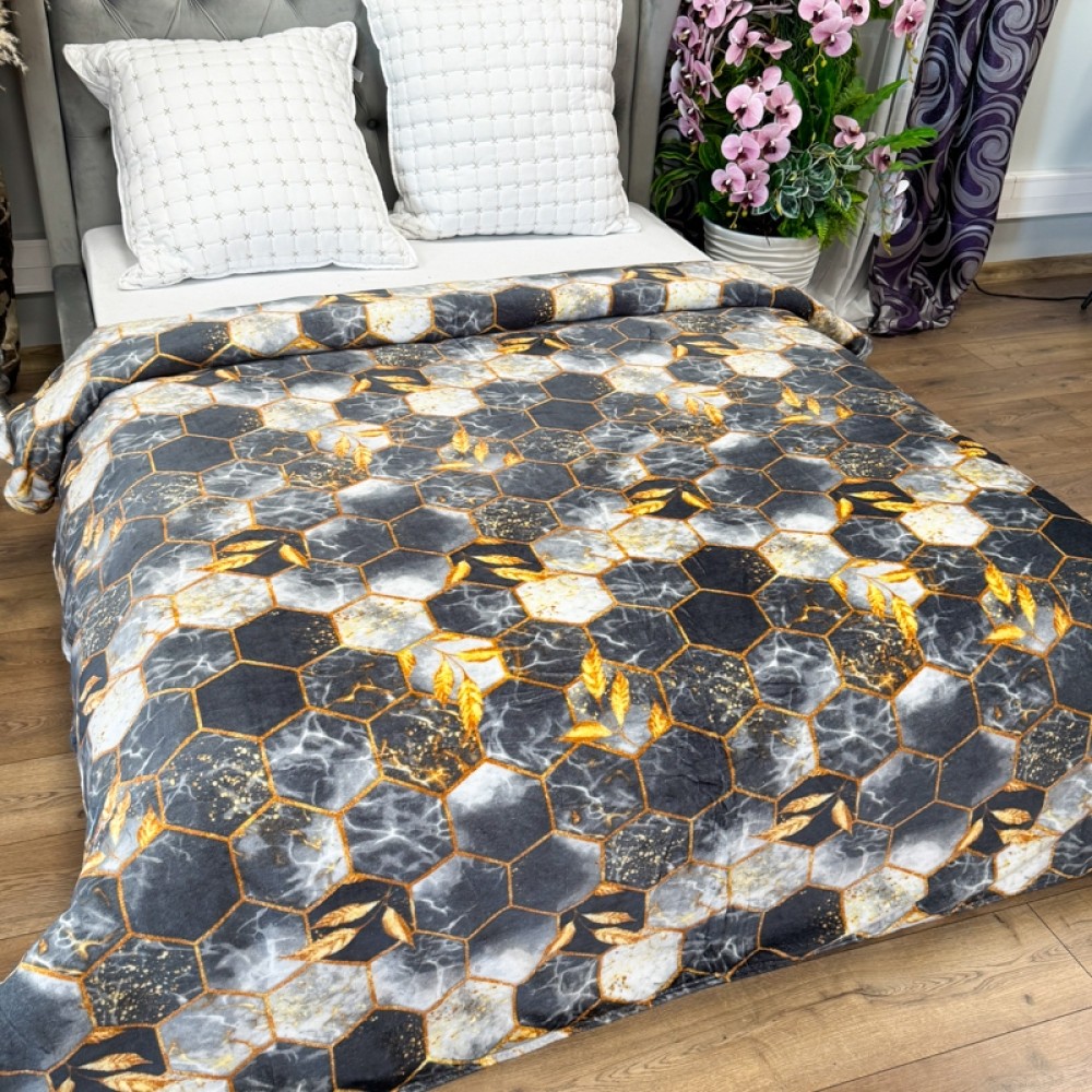 Patura Super Soft Cocolino, 200x230 cm – Rasfat absolut in zilele reci, Gri, fagure — imaginea 3