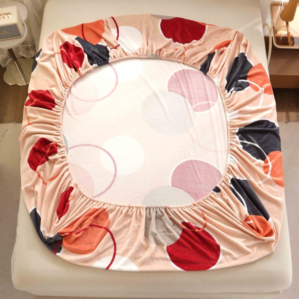 Cearsaf cu Elastic Cocolino 180x200cm si 2 fete de perna 50x70cm, Crem, buline — imaginea 13