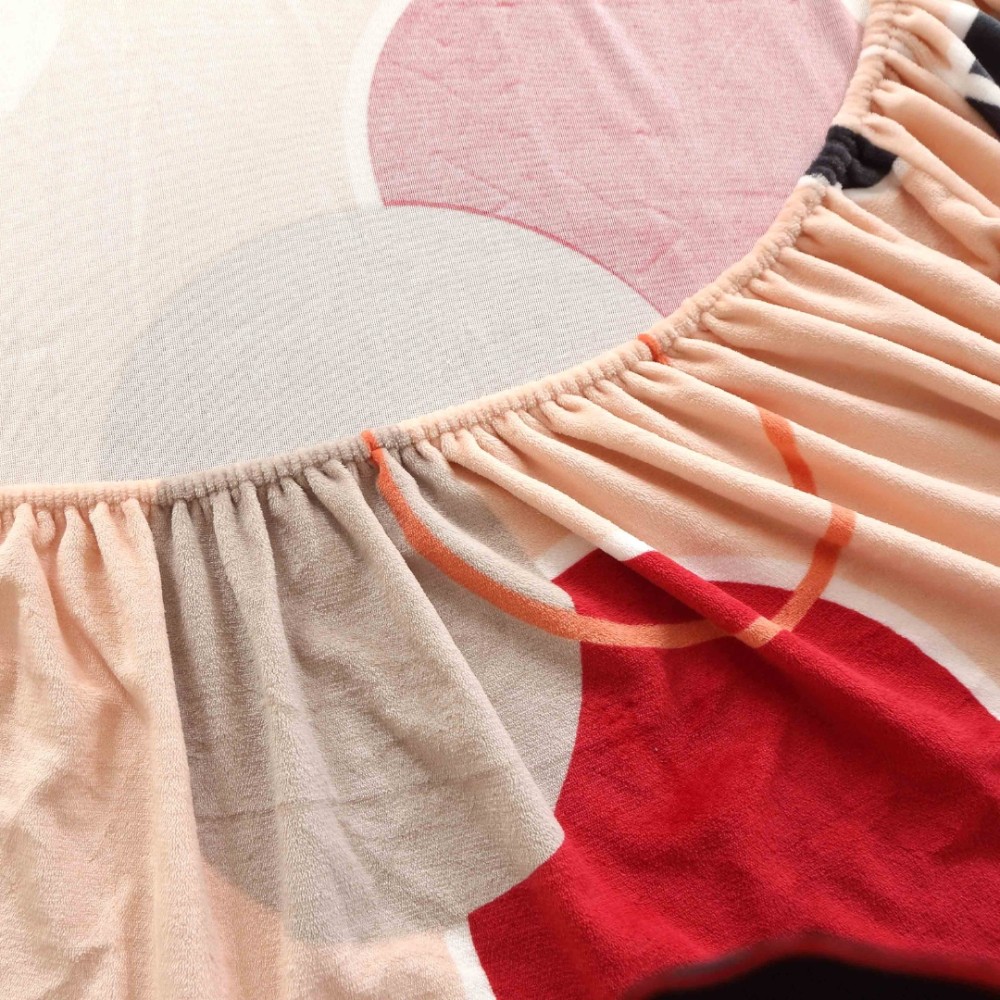 Cearsaf cu Elastic Cocolino 180x200cm si 2 fete de perna 50x70cm, Crem, buline — imaginea 14