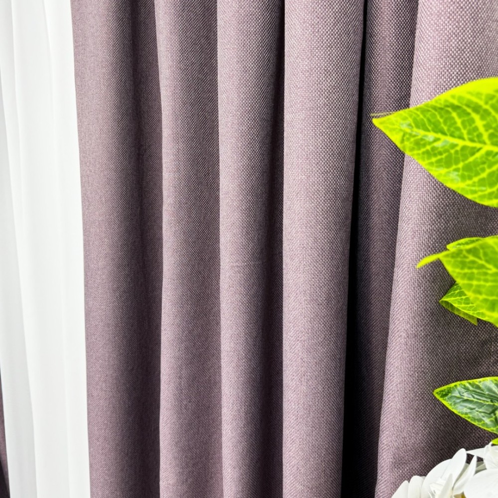 Draperie HoReCa TEXTURATA tip IN - 140cm x 230cm ,Tiv lat , Violet – imagine 4