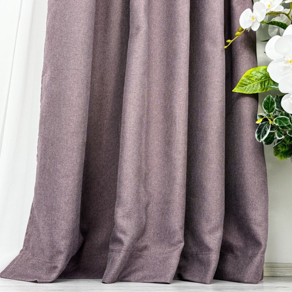 Draperie HoReCa TEXTURATA tip IN - 140cm x 230cm ,Tiv lat , Violet – imagine 6