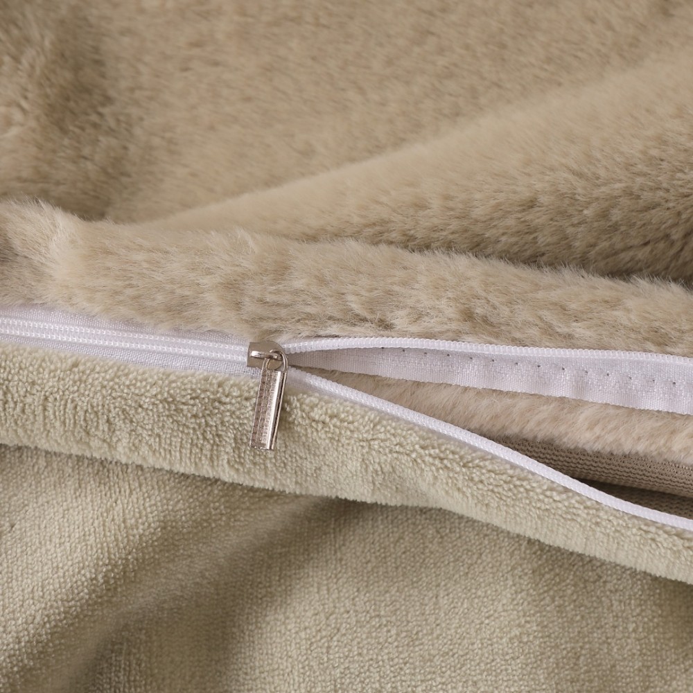 Patura Premium, 200x230cm, cu Blanita Shorthair si Cocolino, cu Fermoar, Grej – Lux, Caldura & Versatilitate! – imagine 3