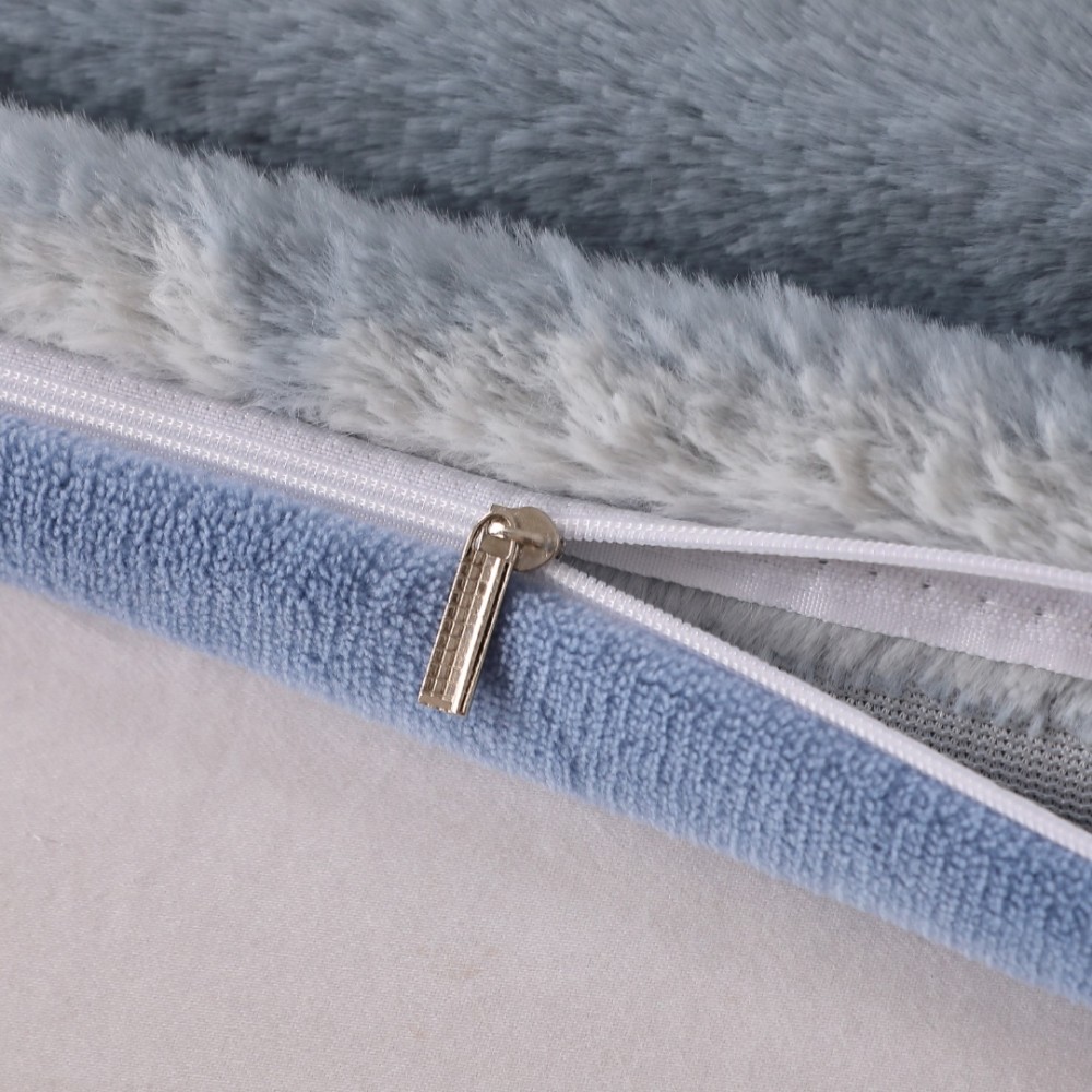 Patura Premium, 200x230cm, cu Blanita Shorthair si Cocolino, cu Fermoar, Bleu – Lux, Caldura & Versatilitate! – imagine 3