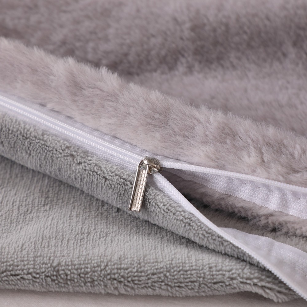 Patura Premium, 200x230cm, cu Blanita Shorthair si Cocolino, cu Fermoar, Gri – Lux, Caldura & Versatilitate! – imagine 3