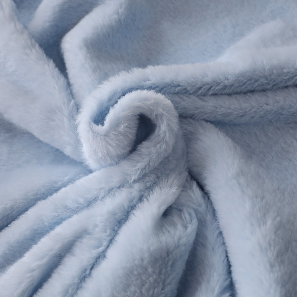 Patura Premium, 200x230cm, cu Blanita Shorthair si Cocolino, cu Fermoar, Baby Blue – Lux, Caldura & Versatilitate! – imagine 2