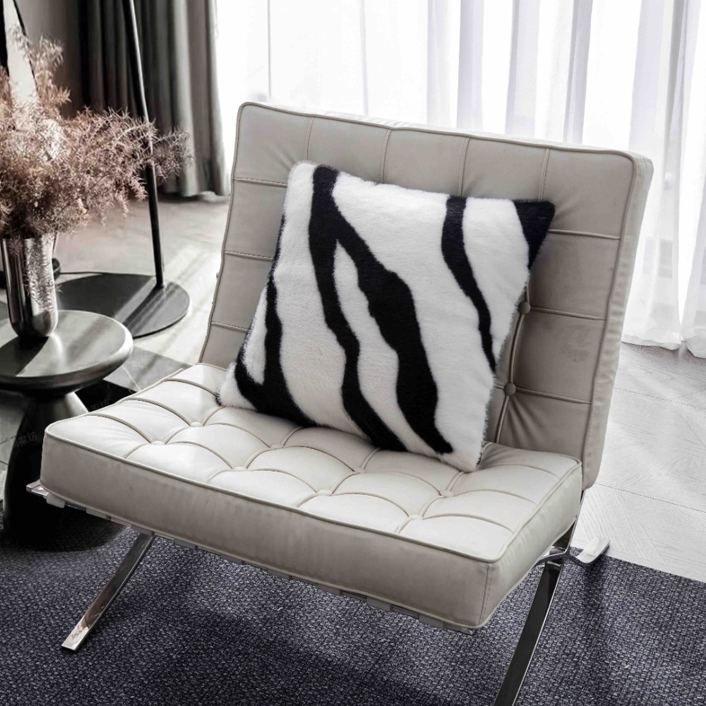 Patura Blanita (Artificiala) de Nurca, Jojo Home, 200x230cm, Alb, Negru – imagine 8