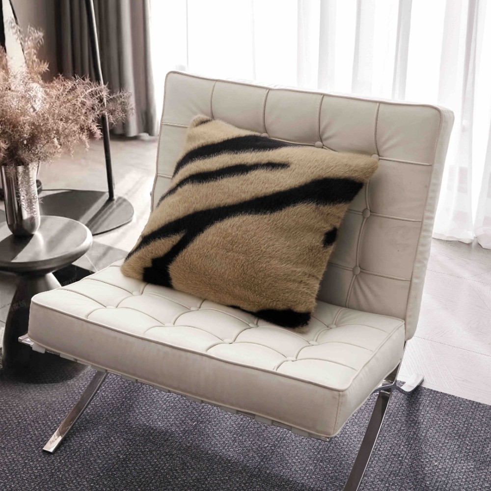 Patura Blanita (Artificiala) de Nurca, Jojo Home, 200x230cm, Bej Nisip, Negru – imagine 6