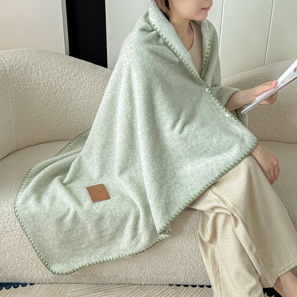 Patura Premium Tip Casmir cu Capsa 100x140 cm - Menta — imaginea 3