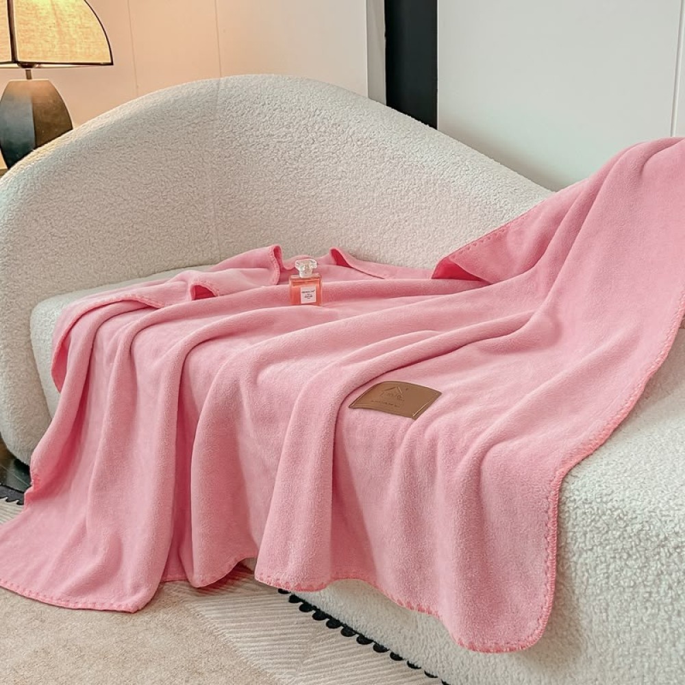 Patura Premium Tip Casmir cu Capsa 100x140 cm - Roz — imaginea 2