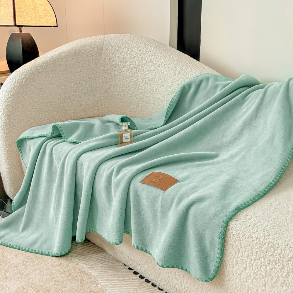 Patura Premium Tip Casmir cu Capsa 100x140 cm - Aqua — imaginea 2