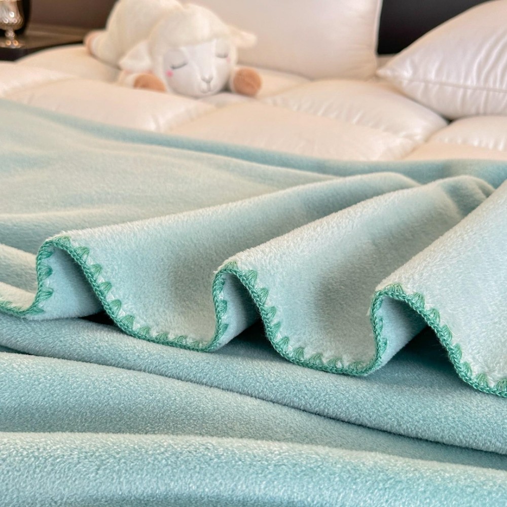 Patura Premium pt pat Dublu, Tip Casmir, 200x230cm - Aqua — imaginea 3